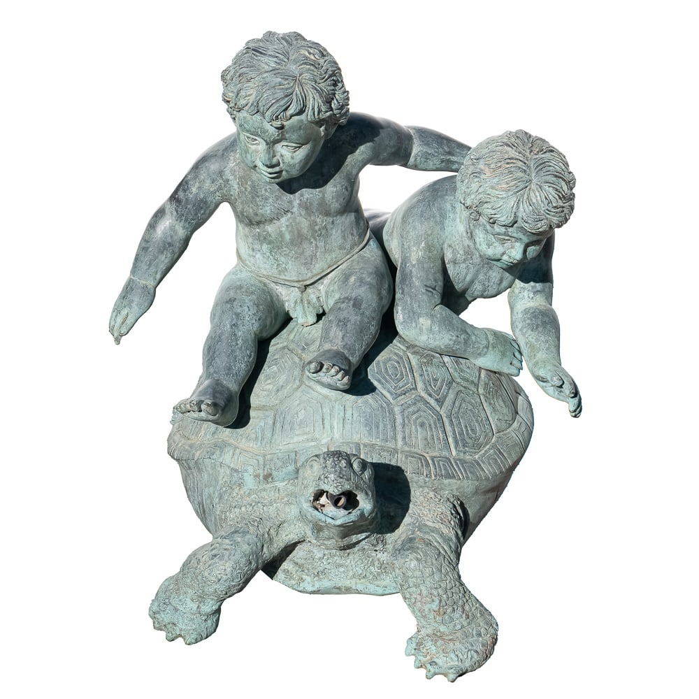 Bronze Cherubs on Tortoise Fountain (2pcs) (1 of 10)