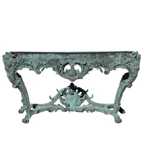 Ornate Bronze Console Table Base