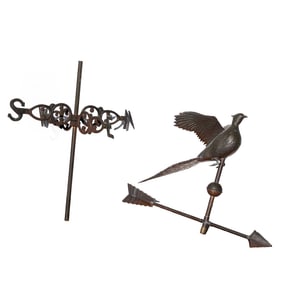 Copper Flying Pheasant Weathervane (2pcs)
