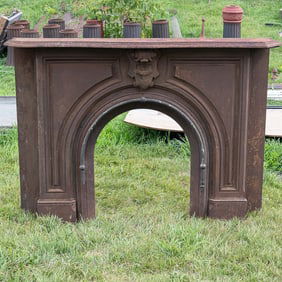 1871 May Co. Decorative Cast Iron Fireplace