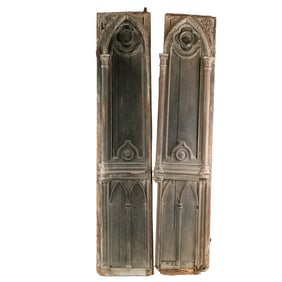 Pair Antique European Architectural Wood Doors