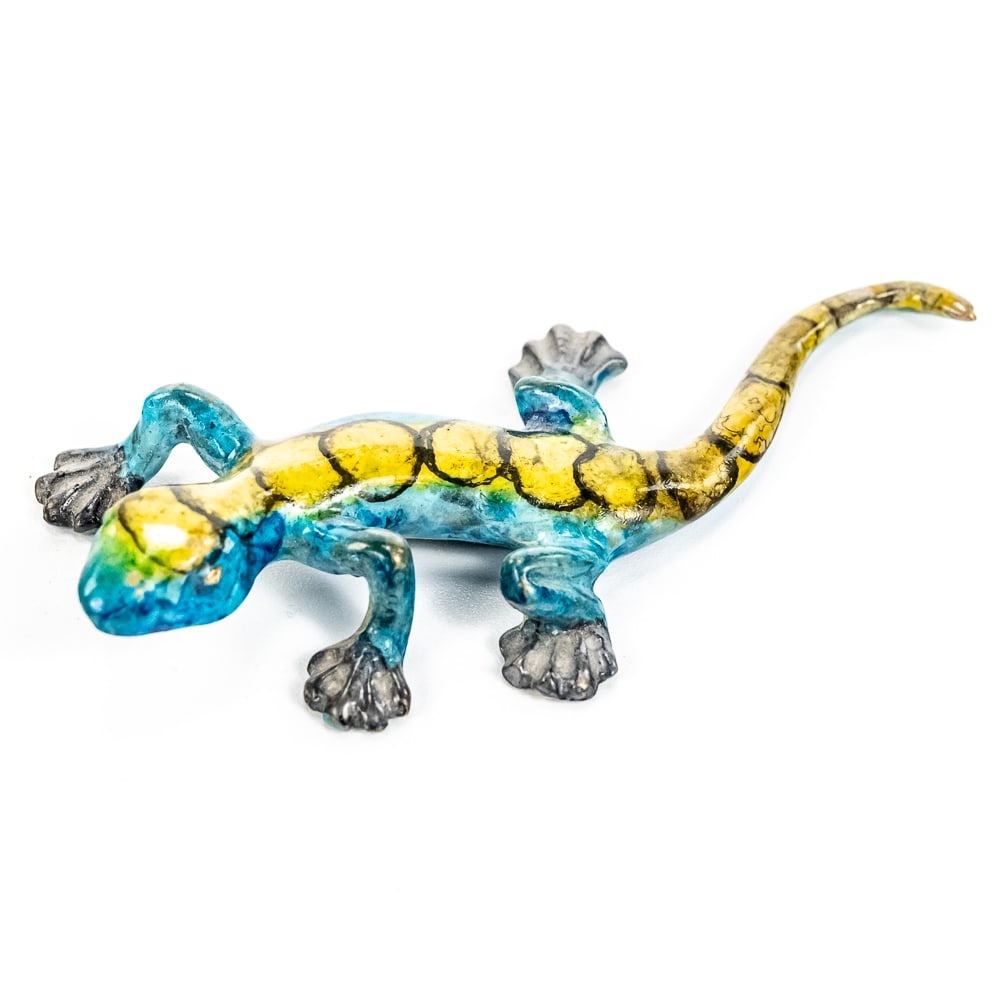 Barry Stein Glazed Bronze 4" Lizard Sculpture (1 of 7)