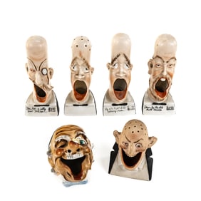 Collection of 6 Vintage Ceramic Figural Ashtrays