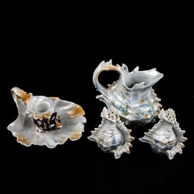 (4) Assorted Royal Bayreuth Seashell Conch Dishes