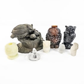 Assorted Owl & Bird Themed Collectibles