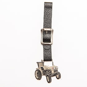 Vintage Watch FOB - JOHN DEERE WHITE ISEKI TRACTOR