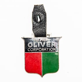 Vintage Watch FOB -OLIVER CORP BLUE & GREEN ENAMEL