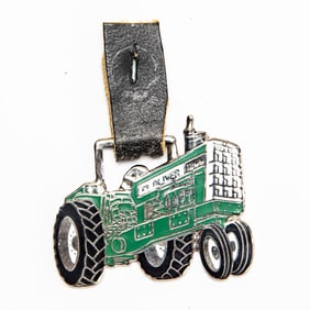 Vintage Watch FOB - OLIVER GREEN TRACTOR ENAMEL