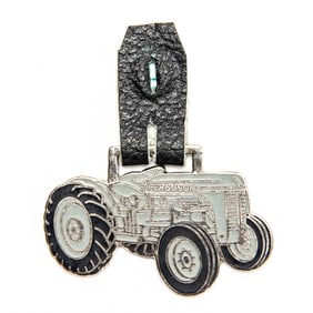 Vintage Watch FOB - FERGUSON WHITE TRACTOR ENAMEL