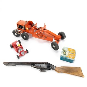 NyLint Toys Road Grader Saunders Hot Rod & Shotgun