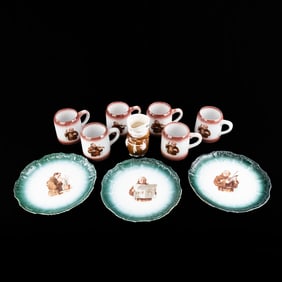 Monk Porcelain Tea/Coffee Service Set (10pcs)