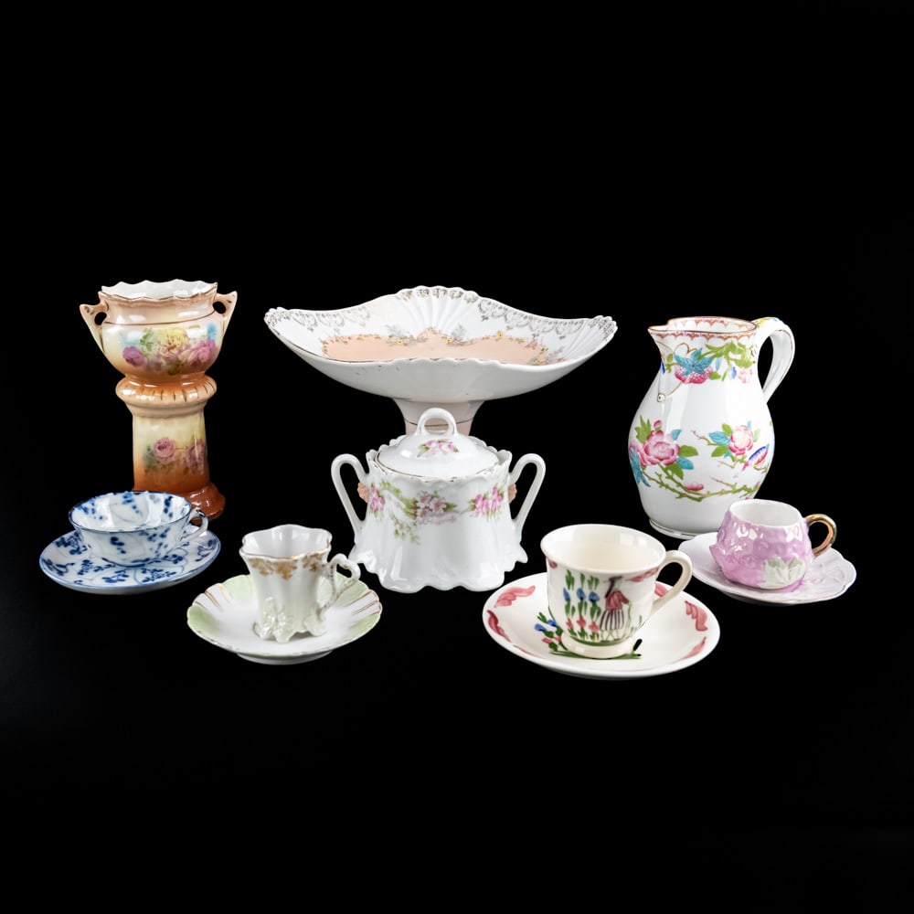 Antique Porcelain Tableware Collection (13 pcs) (1 of 16)