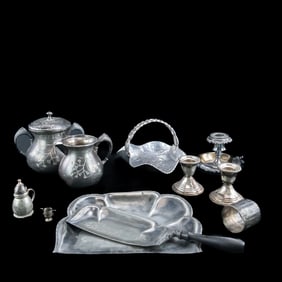 Mixed Silver Plate & Sterling Tableware (11 pcs)