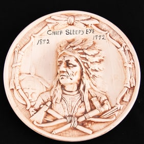Chief Sleepy Eye 1972 Commemorative Plate