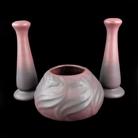 Van Briggle Pottery Bowl & Candlesticks