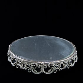 Antique Silver Plate Mirrored Plateau