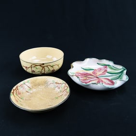 Italian & Japanese Decorative Pottery Trio (3pcs)