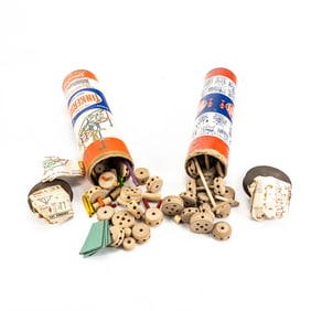 Vintage Tinker Toys (2) Boxes with Lids