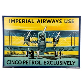 Contemporary Imperial Airways Framed Custom Sign