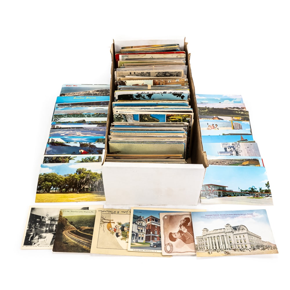 Collection of 550 +/- Assorted Vintage Postcards (1 of 8)