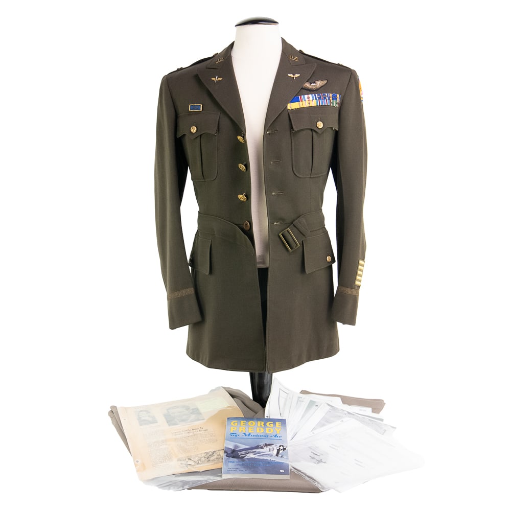 WWII US MAJ George Preddy ACE Pilot Uniform & More (1 of 19)