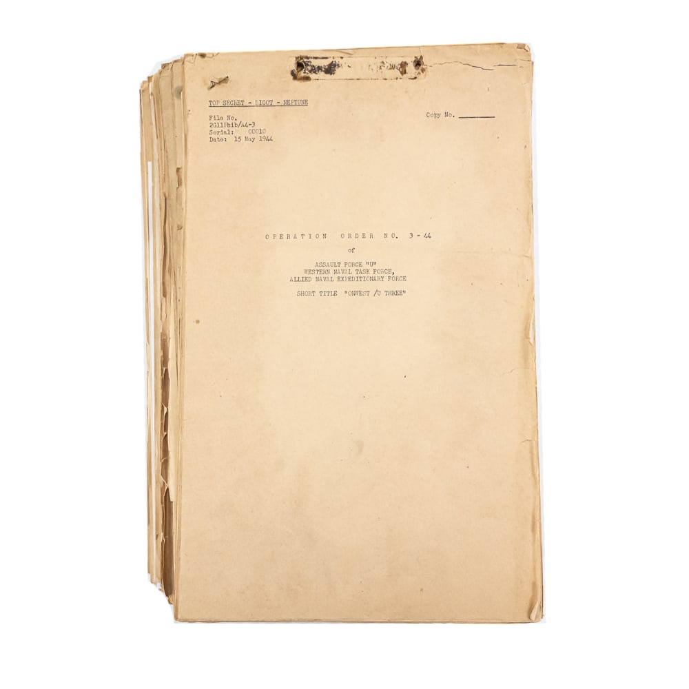 WWII D-Day BIGOT Force U Op Order 3-44 SN #0010 (1 of 17)