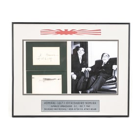 Framed Signature of Admiral Kichisaburo Nomura