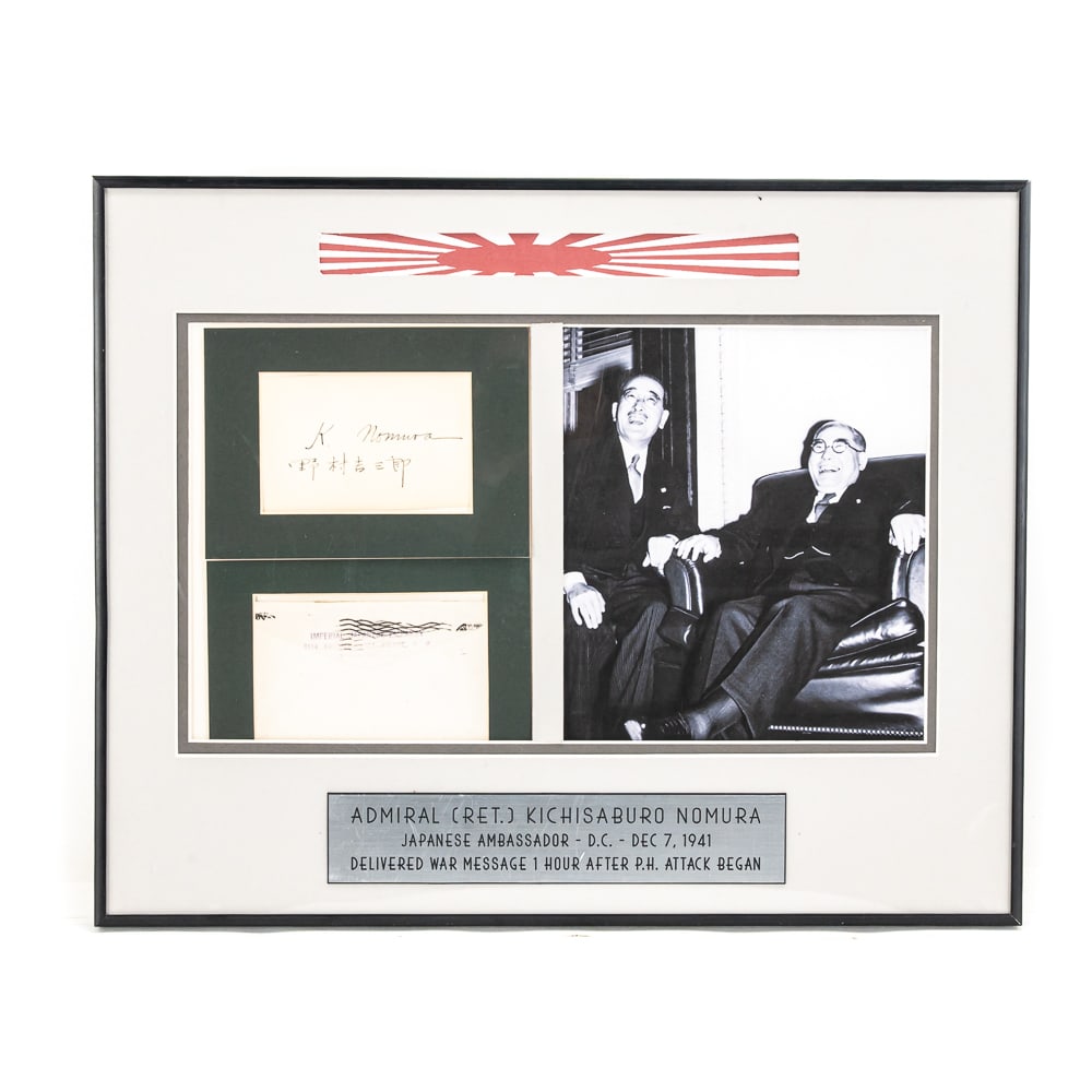 Framed Signature of Admiral Kichisaburo Nomura (1 of 5)
