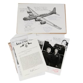 WWII Multi Signatures Print Iwo Jima Group MOH