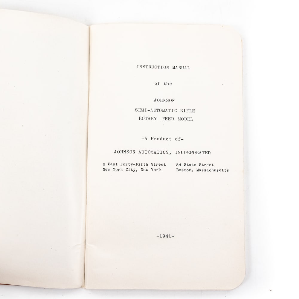 Johnson Automatics WWII Original Documents - 13