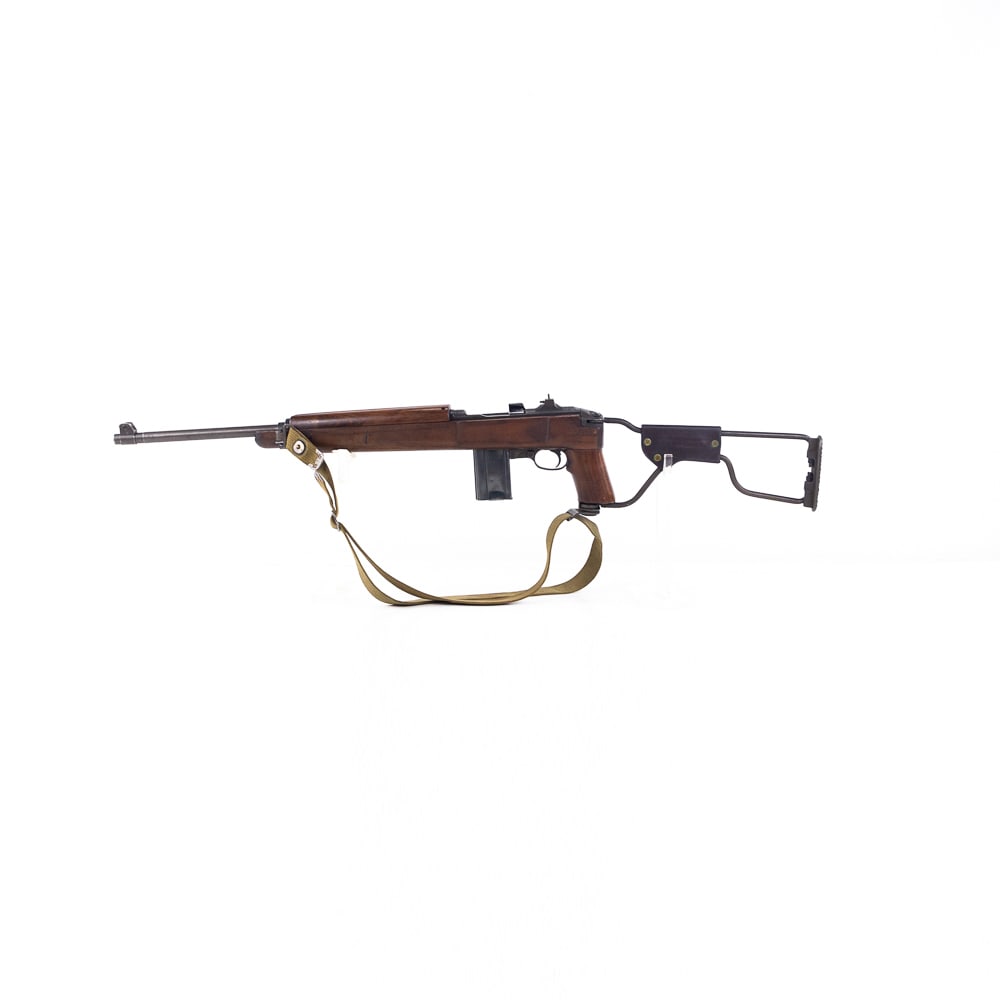 *Inland M1A130 Carbine Paratrooper Rifle (C)582736: *CANNOT SELL TO ILLINOIS RESIDENTS* Inland M1A130 Carbine Paratrooper Rifle in excellent vintage condition The bore is beautiful! Canvas sling. Includes correct wire and leather paratrooper stock with