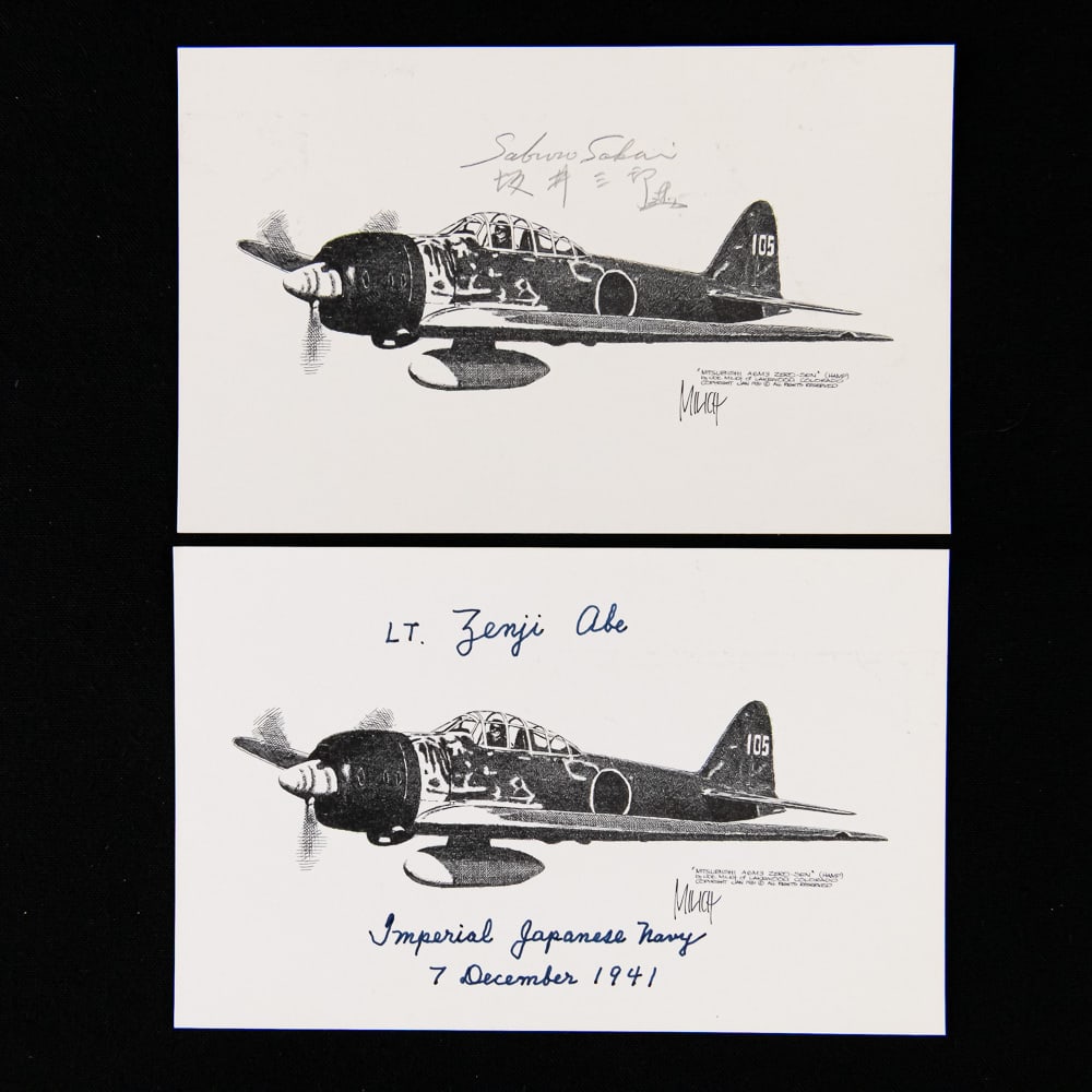 Signed Aces/MOH Postcards Mix AXIS Pilots (3) - 4