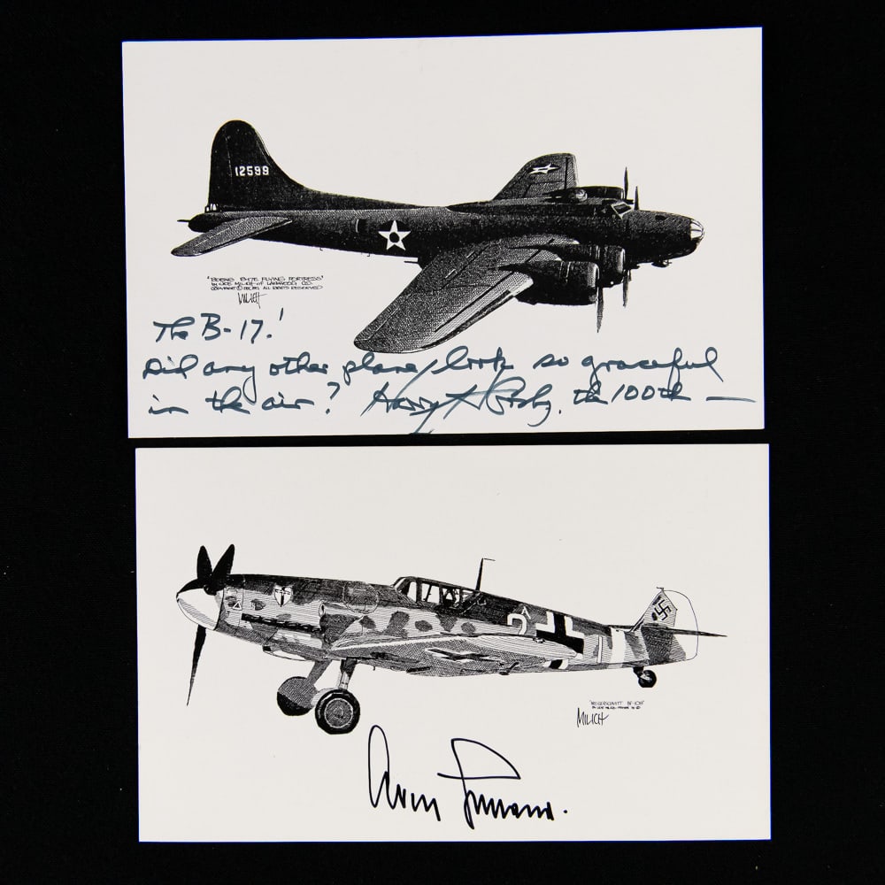 Signed Aces/MOH Postcards Mix ETO (9) - 8