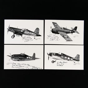 Signed Aces/MOH Postcards Mix MOH (4)