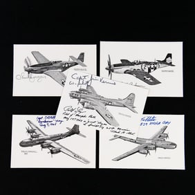 Autographs-Enola Gay, Bocks Car, Memphis B, Yeager