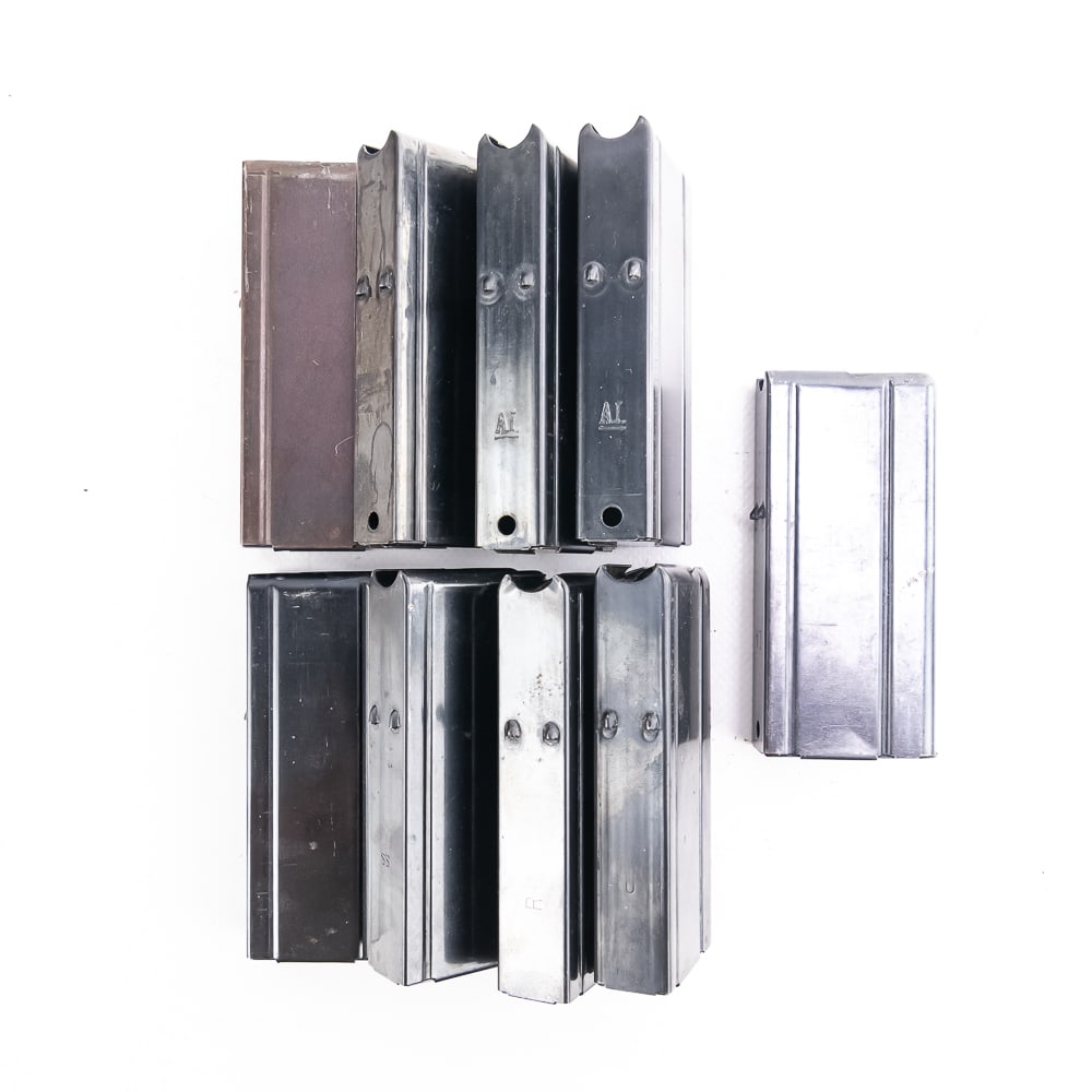 *9x Vintage 15rd M1 Carbine Magazines: *CANNOT SELL TO ILLINOIS RESIDENTS* 9x Vintage 15rd M1 Carbine Magazines from Rock-Ola, Standard Products, Underwood and Inland