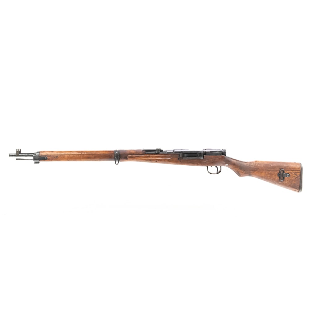 Type 99 Sniper Nagoya arsenal (C ) 134: Type 99 sniper in very good condition showing lite wear to stock from combat use. This is an all number matching (134) gun, with turn down bolt, anti-aircraft sights, and cleaning rod. The full MUM is