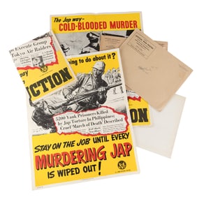 WWII U.S. Army Poster & Envelope Lot PTO