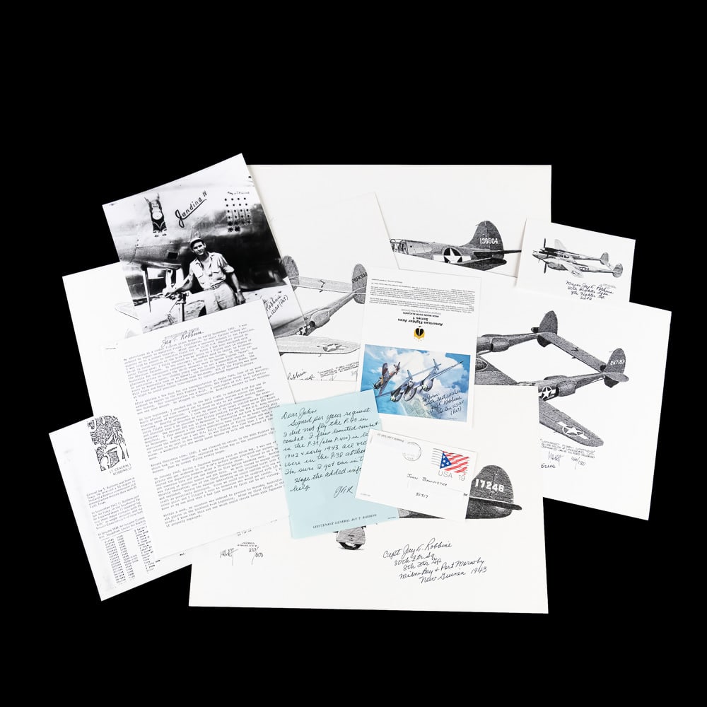 WWII Ace Jay T. Robbins Autographs 22 Air Victory (1 of 15)