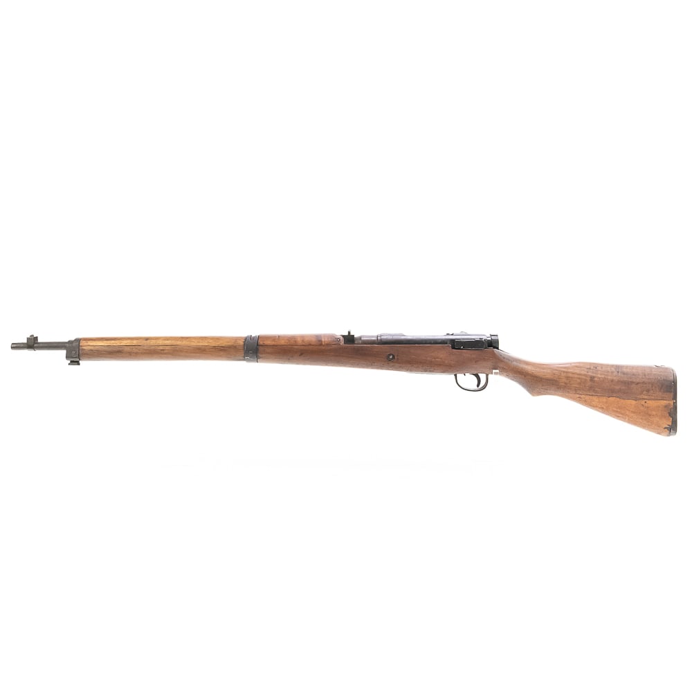 Japanese EMERGENCY rifle (C) 345: Great example of the rare and hard to find "EMERGENCY" Japanese rifle made in China towards the end of WWII These rifles were of the late war "last ditch" variety with no cleaning rods and were poorly