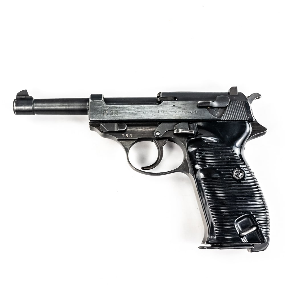 RARE Walther ac45 P38 w/“d” Parts 383d (C): Here we have a RARE Walther P38, 9mm, “d” part pistol with an unmarked, Spreewerk barrel. Produced very late in the war, “d” parts were a last-ditch effort production that were