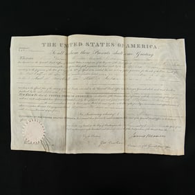 Land Grant Signed - US President James Monroe 1823