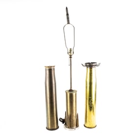 3 Trench Art Artillery Shells