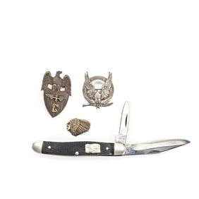 Vintage Lafayette Flying Corps & More Pins, Knife