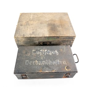 WWII German 1st  Aid Kits Animal-Full, Human-Empty