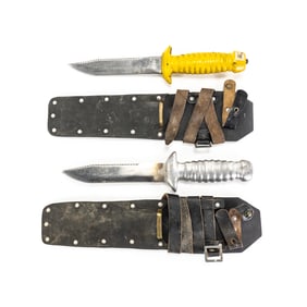 Vintage Dive Knives W/Sheaths (2)