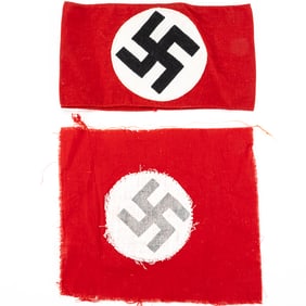 WWII German Flag Remnant and Armband