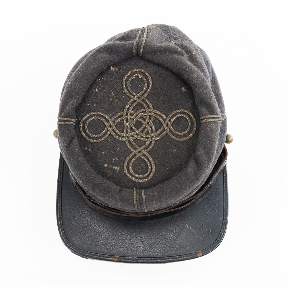Great Civil War Confederate Captain's Kepi Cap - 2