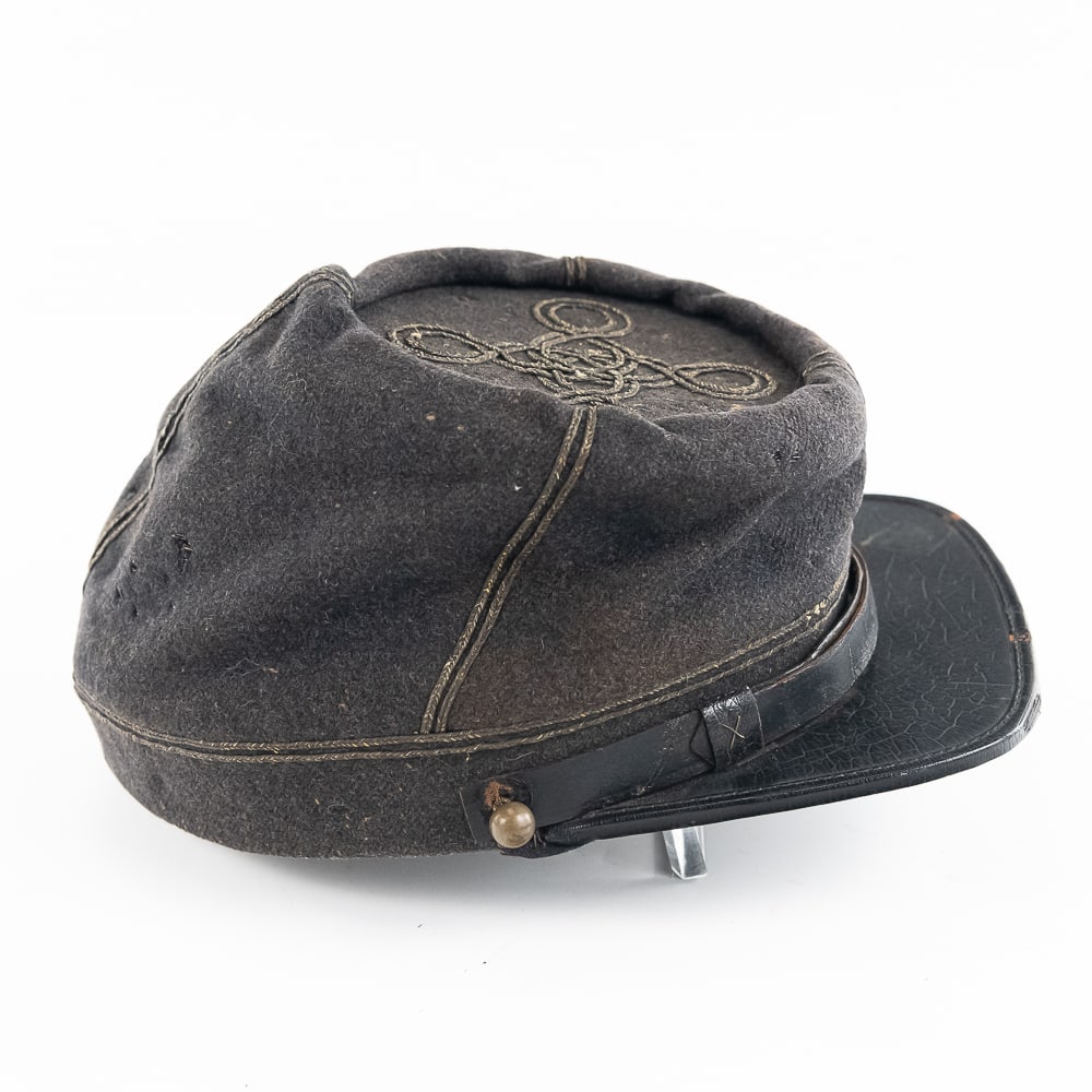 Great Civil War Confederate Captain's Kepi Cap - 3