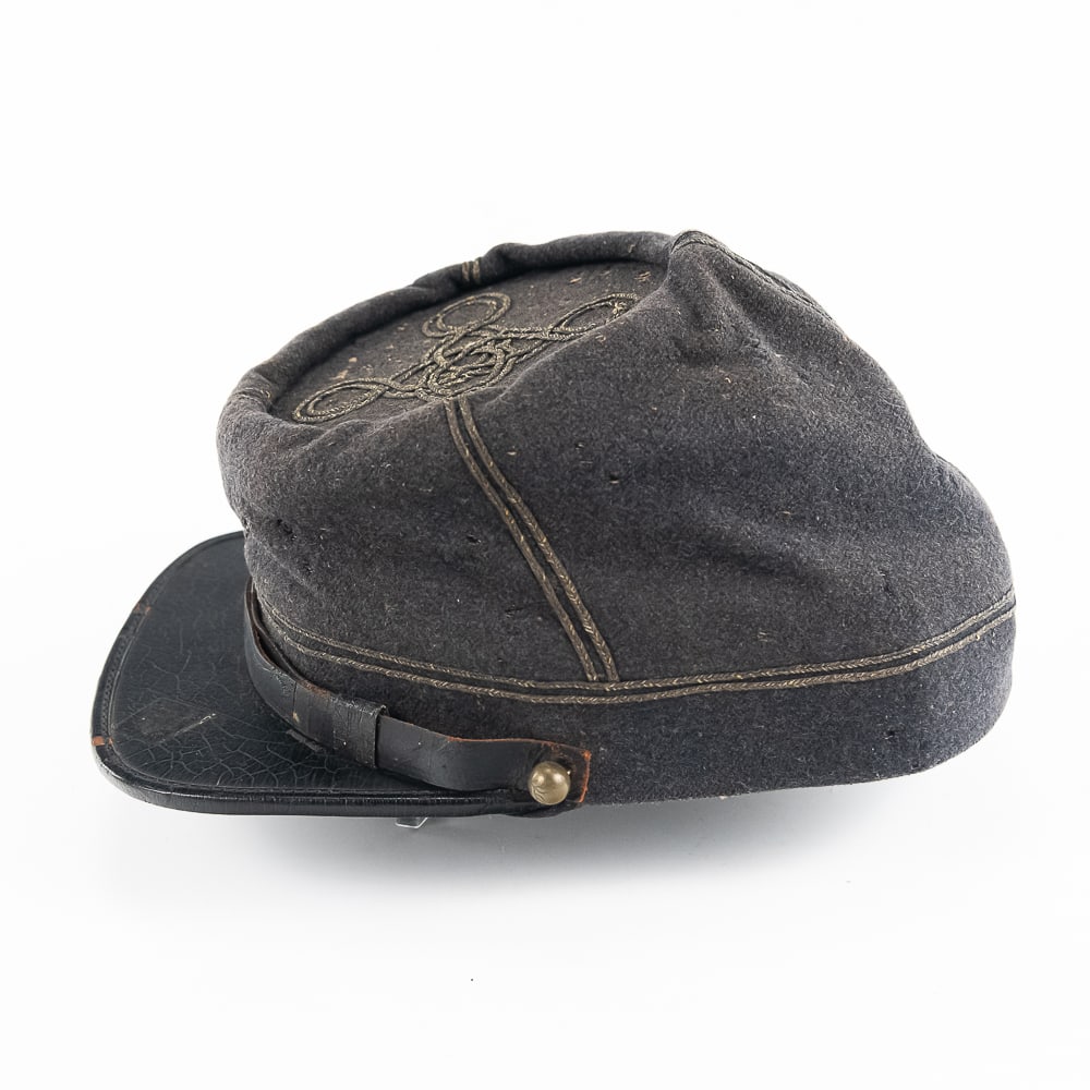 Great Civil War Confederate Captain's Kepi Cap - 6